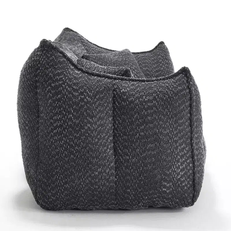 Bean Bag Chair with Foam Fill, 2-Seat Lounge Sofa with Armrest