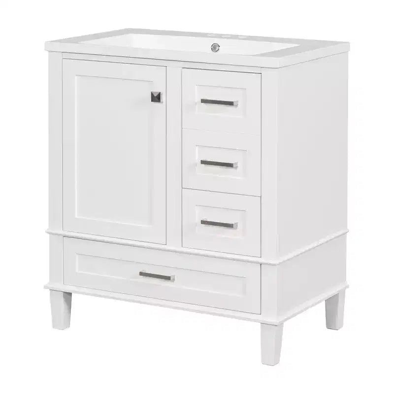 30 in. Bathroom Vanity with Undermount Ceramic Sink and Storage Cabinet