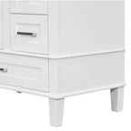Mobile bagno da 30 pollici con lavabo in ceramica sottopiano e mobiletto contenitore