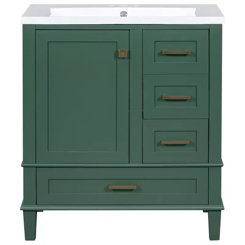 30 in. Bathroom Vanity with Undermount Ceramic Sink and Storage Cabinet