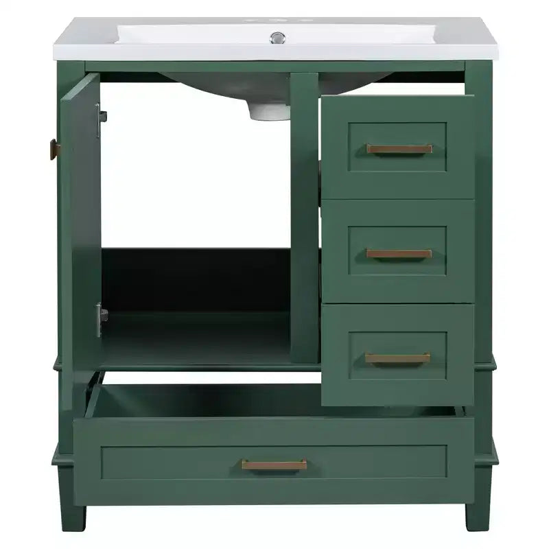30 in. Bathroom Vanity with Undermount Ceramic Sink and Storage Cabinet