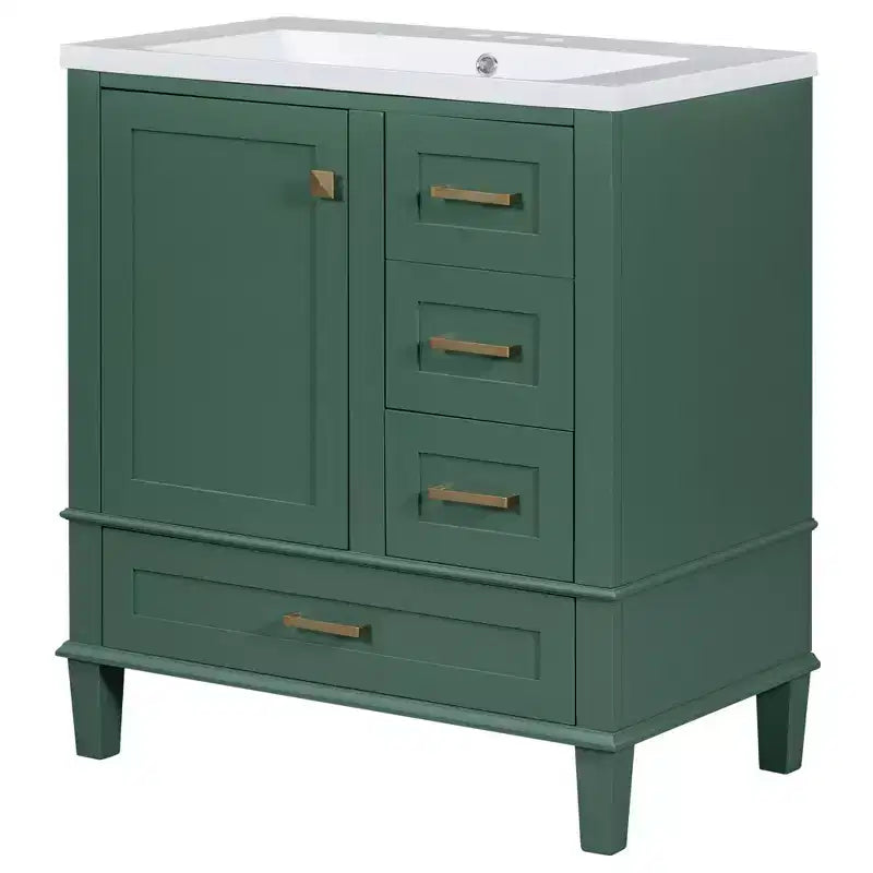 30 in. Bathroom Vanity with Undermount Ceramic Sink and Storage Cabinet
