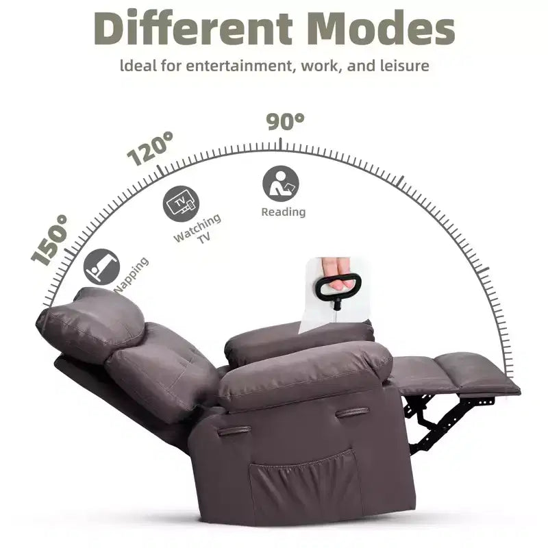 Manual Recliner Chair with Adjustable Backrest