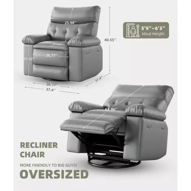 Manual Recliner Chair with Adjustable Backrest