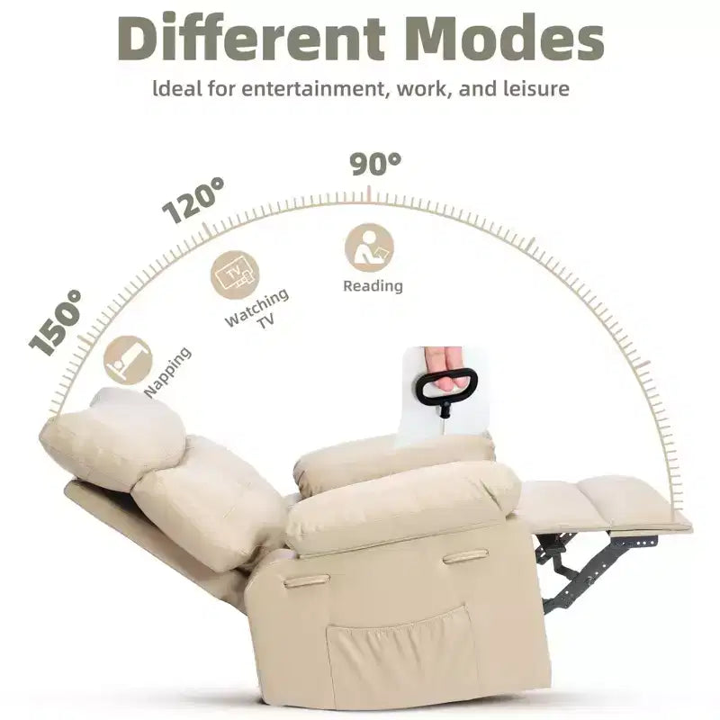 Manual Recliner Chair with Adjustable Backrest