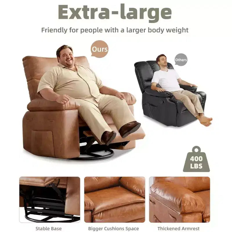 Manual Recliner Chair with Adjustable Backrest