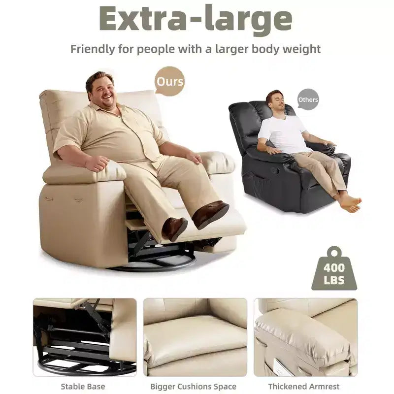 Manual Recliner Chair with Adjustable Backrest