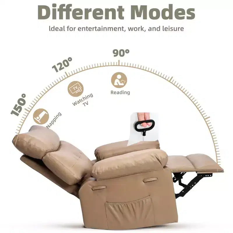 Manual Recliner Chair with Adjustable Backrest