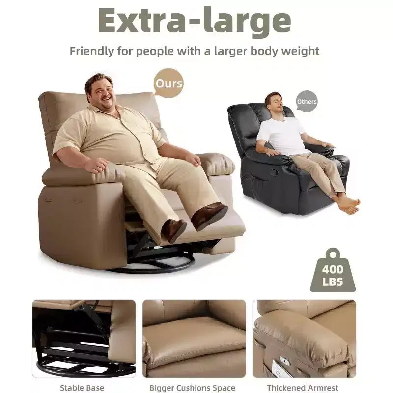 Manual Recliner Chair with Adjustable Backrest