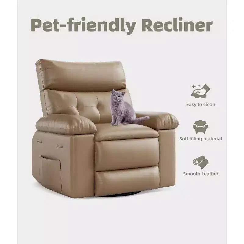 Manual Recliner Chair with Adjustable Backrest