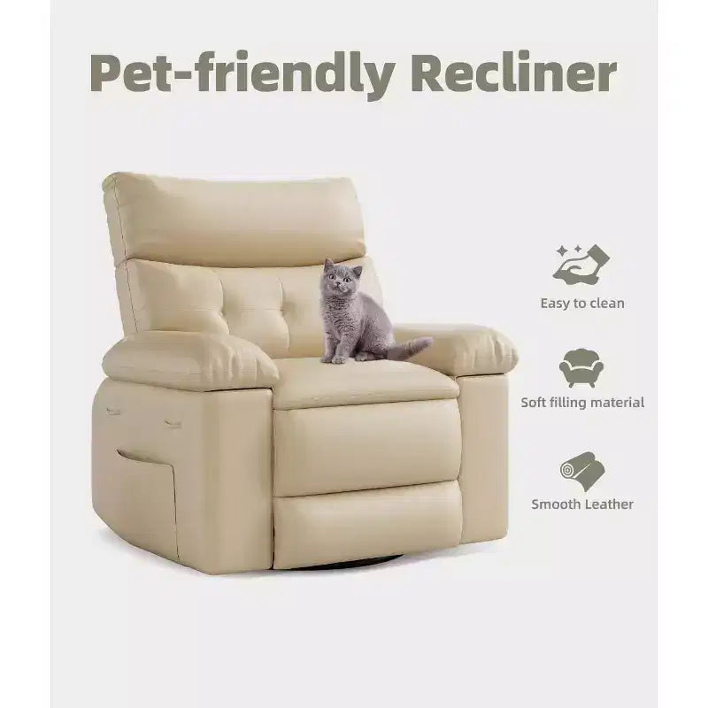 Manual Recliner Chair with Adjustable Backrest