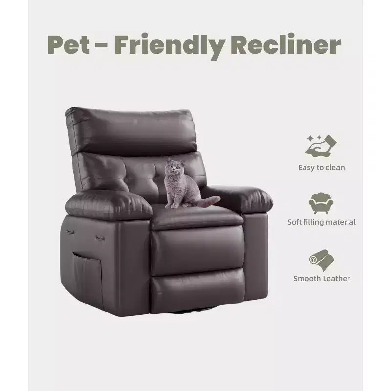 Manual Recliner Chair with Adjustable Backrest