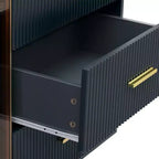 Mobile Credenza Buffet con Cassetti e Ante, 152 cm, MDF, Bianco o Nero