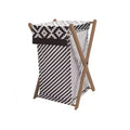 Bacati - Love Black/white Laundry Hamper with Wooden Frame