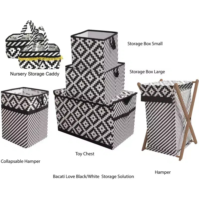 Cotton Laundry Hamper with Wooden Frame