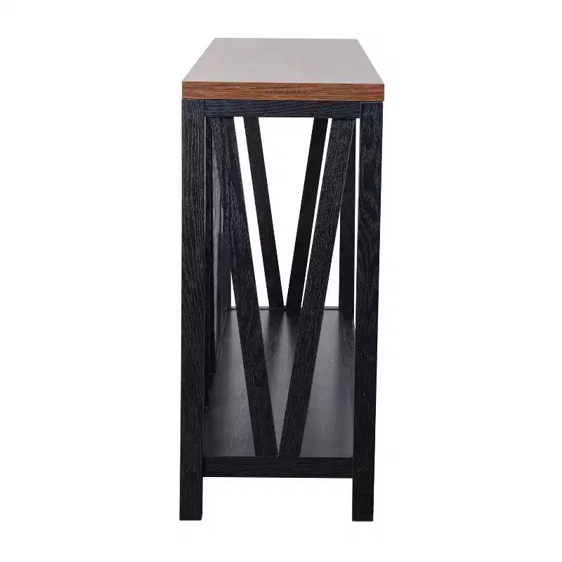 Modern Farmhouse Console Sofa Table with Lower Shelf