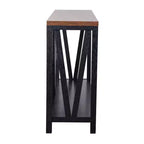 Consolle/Tavolo da divano in stile rustico moderno con ripiano inferiore