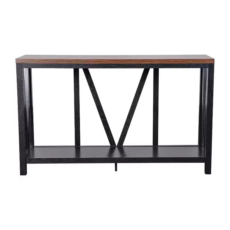 Modern Farmhouse Console Sofa Table with Lower Shelf