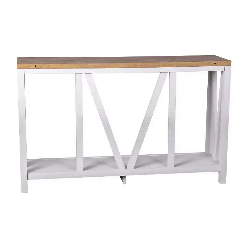 Modern Farmhouse Console Sofa Table with Lower Shelf