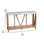 Consolle/Tavolo da divano in stile rustico moderno con ripiano inferiore