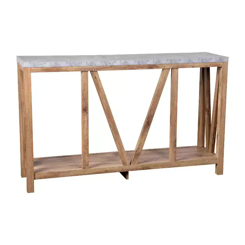 Modern Farmhouse Console Sofa Table with Lower Shelf