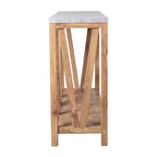Consolle/Tavolo da divano in stile rustico moderno con ripiano inferiore