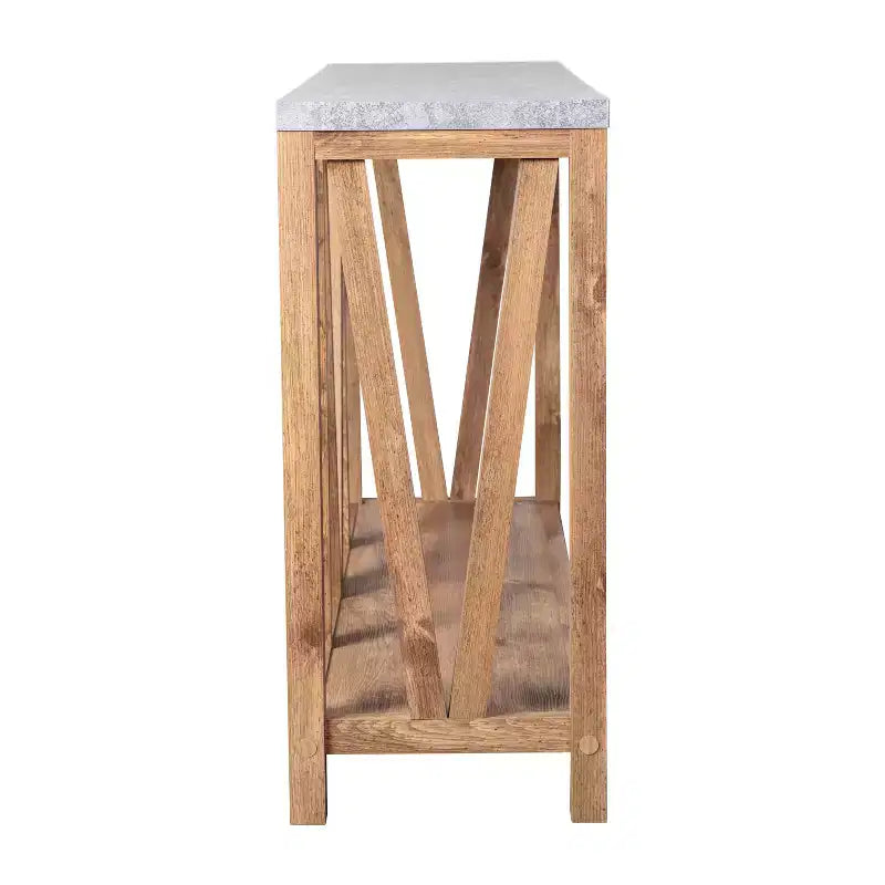 Modern Farmhouse Console Sofa Table with Lower Shelf