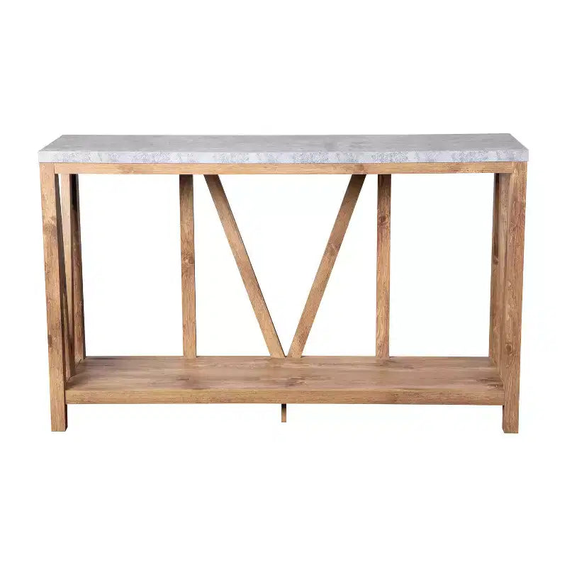 Modern Farmhouse Console Sofa Table with Lower Shelf
