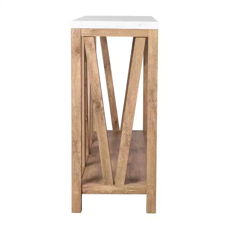 Modern Farmhouse Console Sofa Table with Lower Shelf