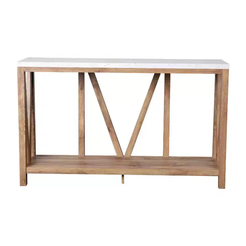 Modern Farmhouse Console Sofa Table with Lower Shelf