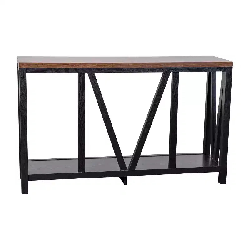 Modern Farmhouse Console Sofa Table with Lower Shelf
