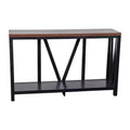 Merrick Lane Modern Farmhouse Engineered Wood Sofa Table with Wood Bracing and Lower Shelf