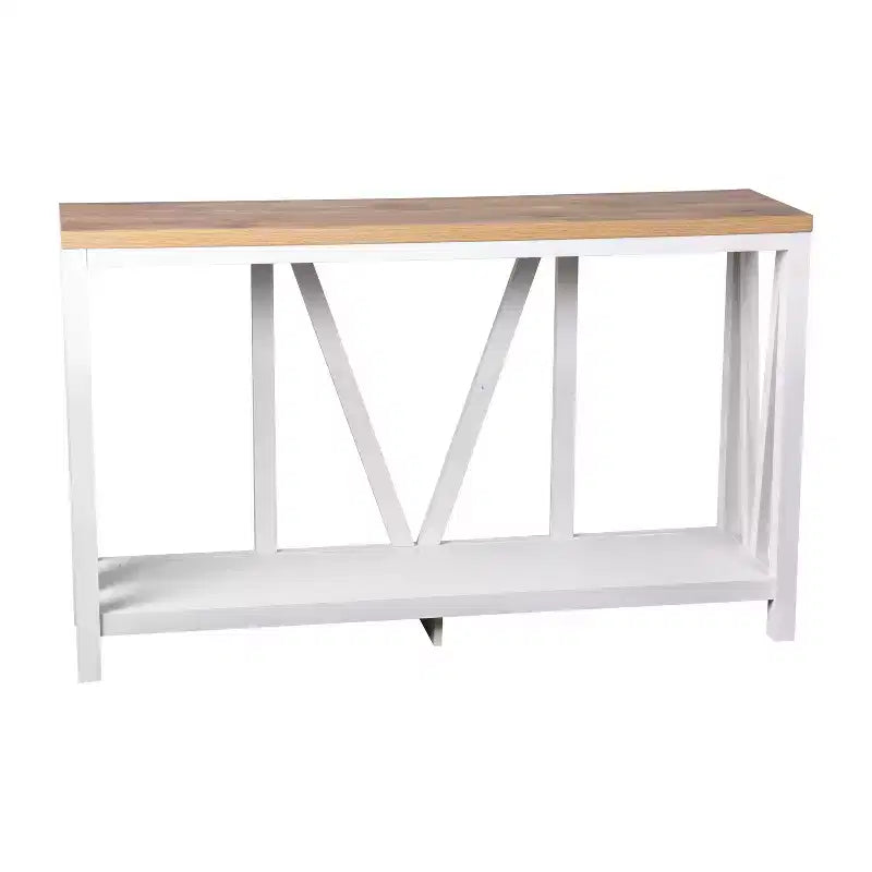 Modern Farmhouse Console Sofa Table with Lower Shelf