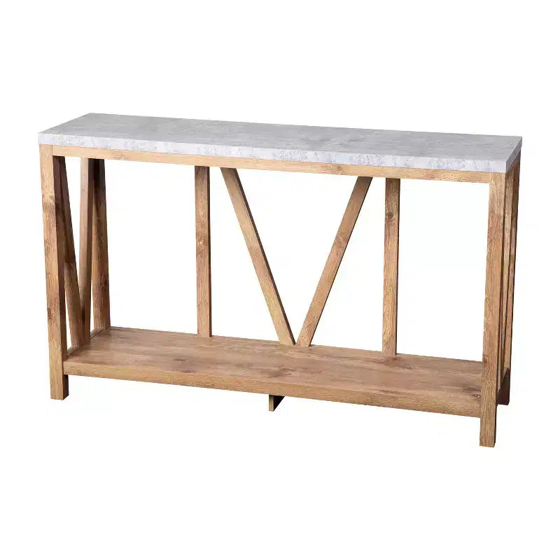 Modern Farmhouse Console Sofa Table with Lower Shelf