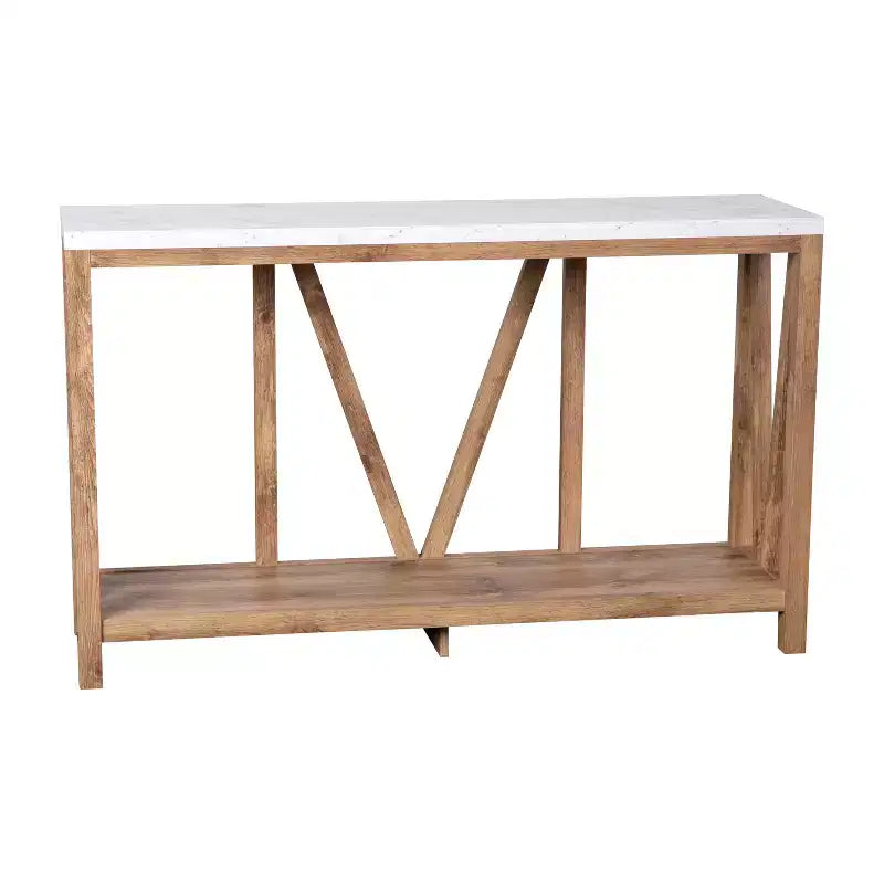 Modern Farmhouse Console Sofa Table with Lower Shelf