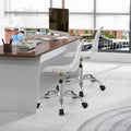 Set of 2 Rolling Acrylic Armless Desk Chair with Adjustable Height