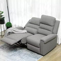 Modern Loveseat Recliner Sofa, 2-Seater Manual Reclining Couch with Thick Foam Padding