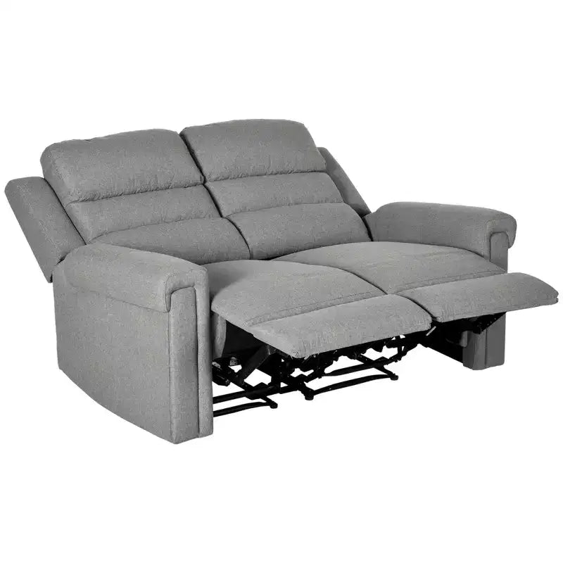 Modern Loveseat Recliner Sofa, 2-Seater Manual Reclining Couch with Thick Foam Padding