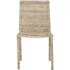 Sedie da pranzo senza braccioli in rattan, set da 2 - Grigio