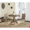 Rattan Armless Dining Chair, Set of 2 - Grey