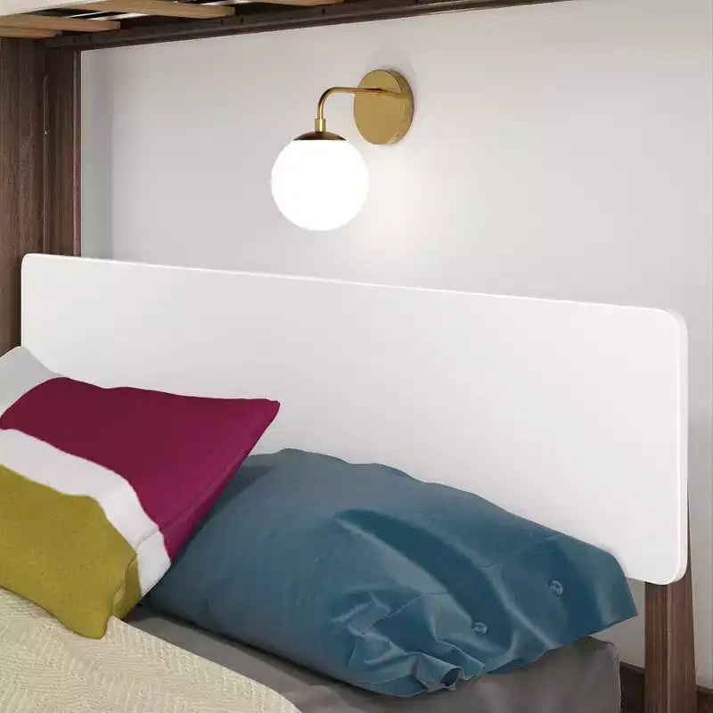 Twin over Queen L-Shaped Bunk Bed with Solid Wood Frame